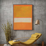 Wall Art 50cmx70cm Yellow By Mark Rothko Black Frame Canvas - Front View