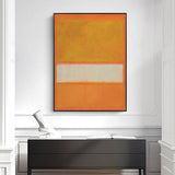 Wall Art 50cmx70cm Yellow By Mark Rothko Black Frame Canvas - Side View