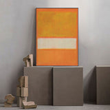 Wall Art 50cmx70cm Yellow By Mark Rothko Black Frame Canvas - Top-Down View