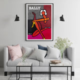 Elegant Fashion Woman Canvas Wall Art with Black Frame - 90cm x 135cm - Side View