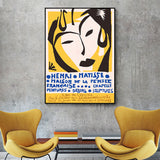 Wall Art 60cmx90cm Henri Matisse Black Frame Canvas - Front View