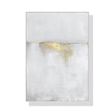 Abstract Elegance: Gold & White Canvas Art with Floating Frame 40cm x 60cm
