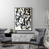 Wall Art 60cmx90cm Jazz Festival Black Frame Canvas - Side View