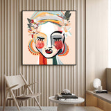 Wall Art 70cmx70cm Sophie Black Frame Canvas - Front View