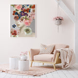 Wall Art 60cmx90cm Foolish in Love I White Frame Canvas - Side View