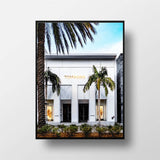 Wall Art 50cmx70cm Fashion Store Black Frame Canvas - Front View