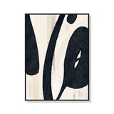 Elegant Black Ink Canvas Art with Frame - 80cm x 120cm