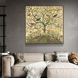 Wall Art 70cmx70cm Tree Of Life Black Frame Canvas - Side View