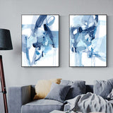 Saturday Night Canvas Art Set - 100cm x 150cm with Black Frame - Side View