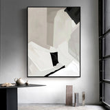Abstract Elegance: Modern Canvas Wall Art Set in Black Frame - 80cm x 120cm - Top-Down View