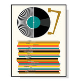 Framed Canvas Wall Art - 40x60cm Music Theme with Black Finish