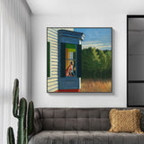 Wall Art 80cmx80cm Cape Cod Morning By Edward Hopper Black Frame Canvas - Front View