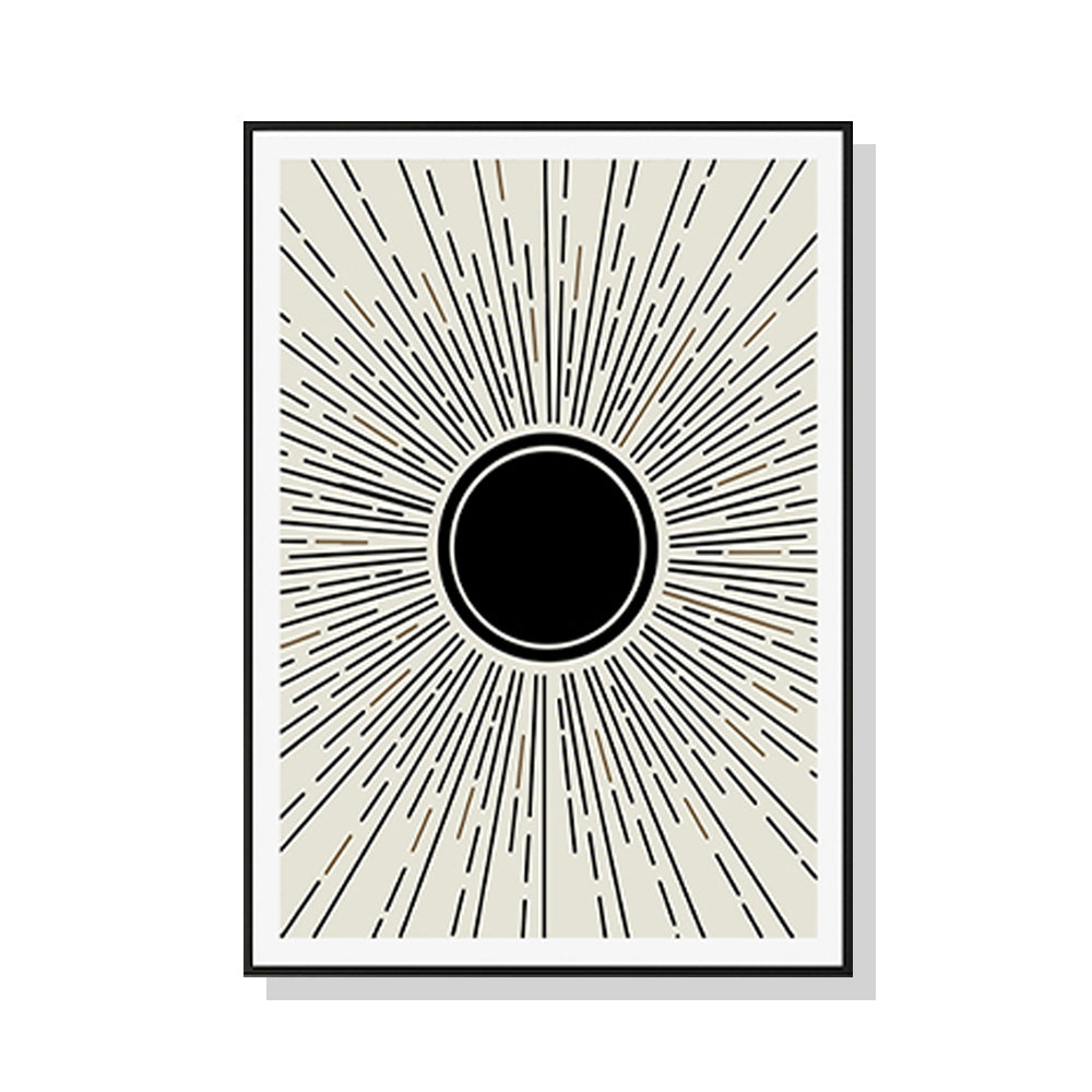 Stunning 90cmx135cm Sunrise Canvas Art with Black Floating Frame