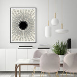 Stunning 90cmx135cm Sunrise Canvas Art with Black Floating Frame - Front View