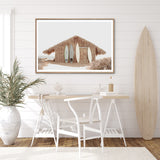Wall Art 80cmx120cm Surf Cabin Wood Frame Canvas - Front View