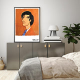 Wall Art 80cmx120cm Villemot 1971 Black Frame Canvas - Front View