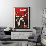 Bally Man Canvas Art Print with Black Frame - 100cm x 150cm by Villemot - Front View