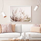 Wall Art 80cmx120cm Pure Protea II White Frame Canvas - Front View