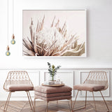 Wall Art 80cmx120cm Pure Protea II White Frame Canvas - Side View