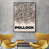 Jackson Pollock Inspired Canvas Art - 90cmx135cm Framed Print with Floating Effect - Side View