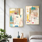 Wall Art 60cmx90cm Sonder By Jean Kenna 2 Sets Gold Frame Canvas - Side View
