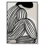 Wall Art 70cmx100cm Mid Century Figure Black Frame Canvas