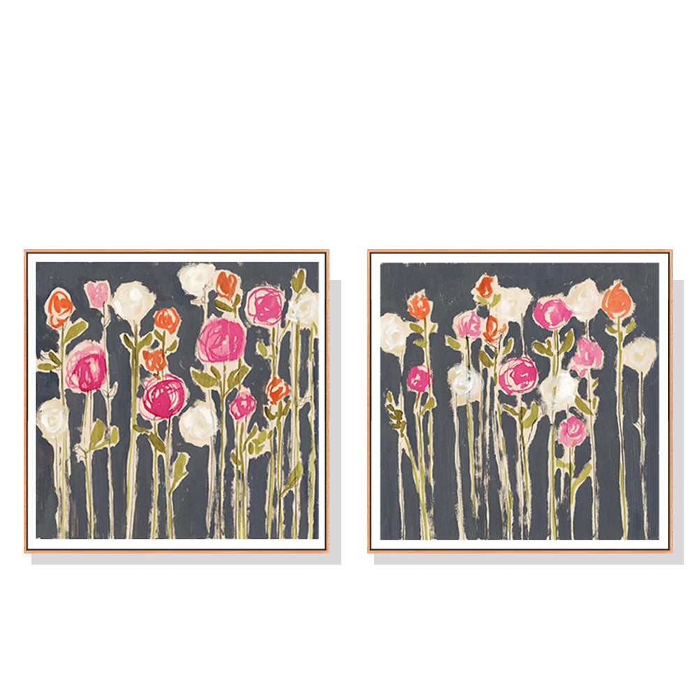 Laurels Lollies Canvas Wall Art Set - 100cm x 100cm with Wood Frame