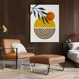 Celestial Harmony Framed Canvas Art - 40cm x 60cm Sun and Moon Design