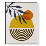 Celestial Harmony: Framed Canvas Art of Sun and Moon (90cm x 135cm)