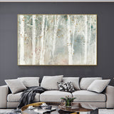 Wall Art 80cmx120cm Forest hang painting style Gold Frame Canvas - Front View