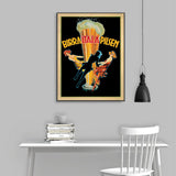 Wall Art 80cmx120cm Birra Itala Pilsen Black Frame Canvas - Side View