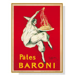 Gourmet Pasta Wall Art - 40x60cm Framed Canvas Print in Gold