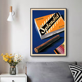 Stunning 100cmx150cm Framed Canvas Art with Elegant Black Frame - Side View