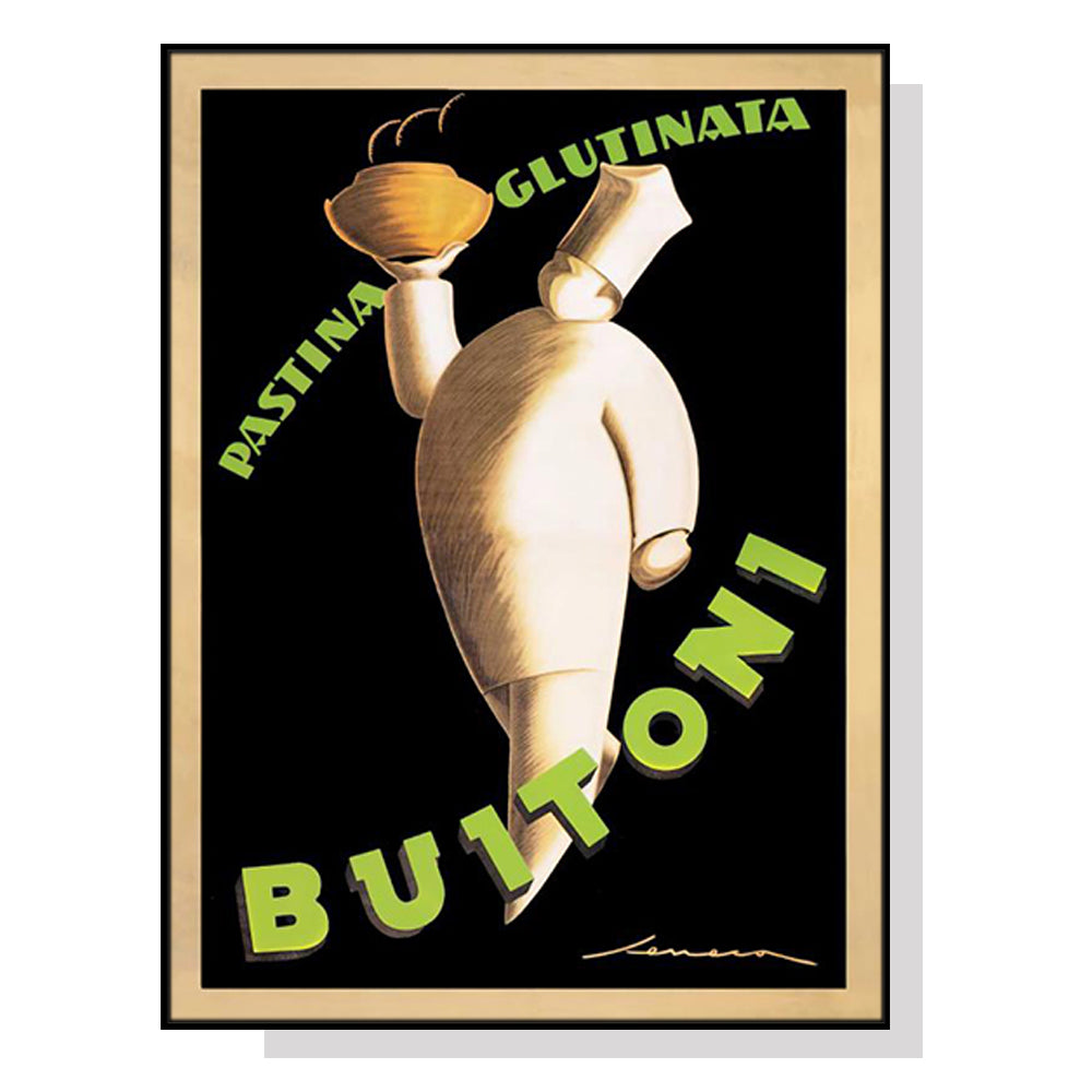 Stunning 90cm x 135cm Buitoni Canvas Art in Elegant Black Frame