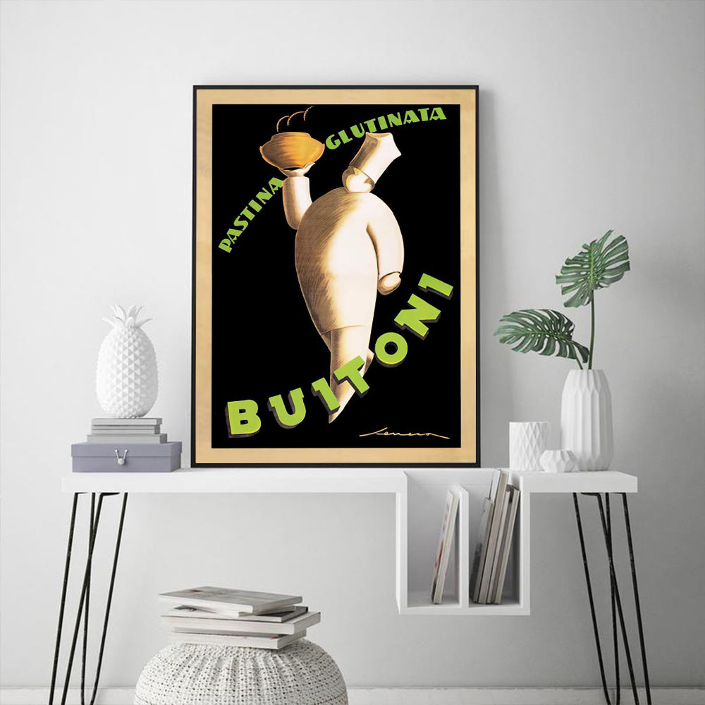 Stunning 90cm x 135cm Buitoni Canvas Art in Elegant Black Frame