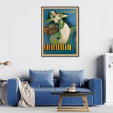 Wall Art 50cmx70cm Irradio Cinzano Black Frame Canvas - Front View