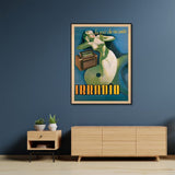Wall Art 50cmx70cm Irradio Cinzano Black Frame Canvas - Side View