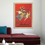 Wall Art 80cmx120cm Milka chocolates by Suchard Gold Frame Canvas - Front View