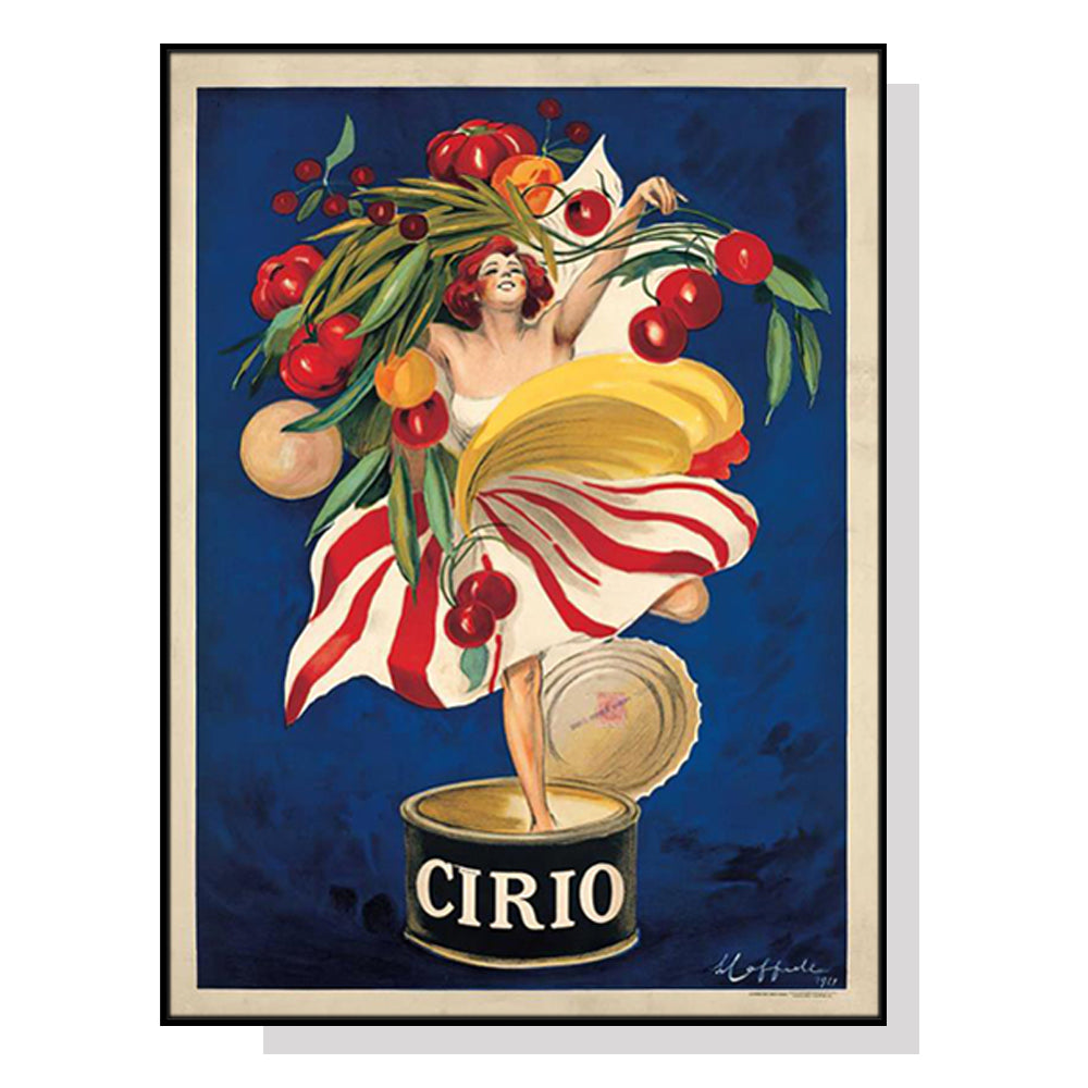Leonetto Cappiello's Cirio Canvas Art - 40cm x 60cm with Black Floating Frame