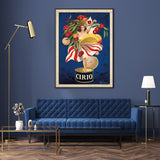 Leonetto Cappiello's Cirio Canvas Art - 40cm x 60cm with Black Floating Frame - Front View