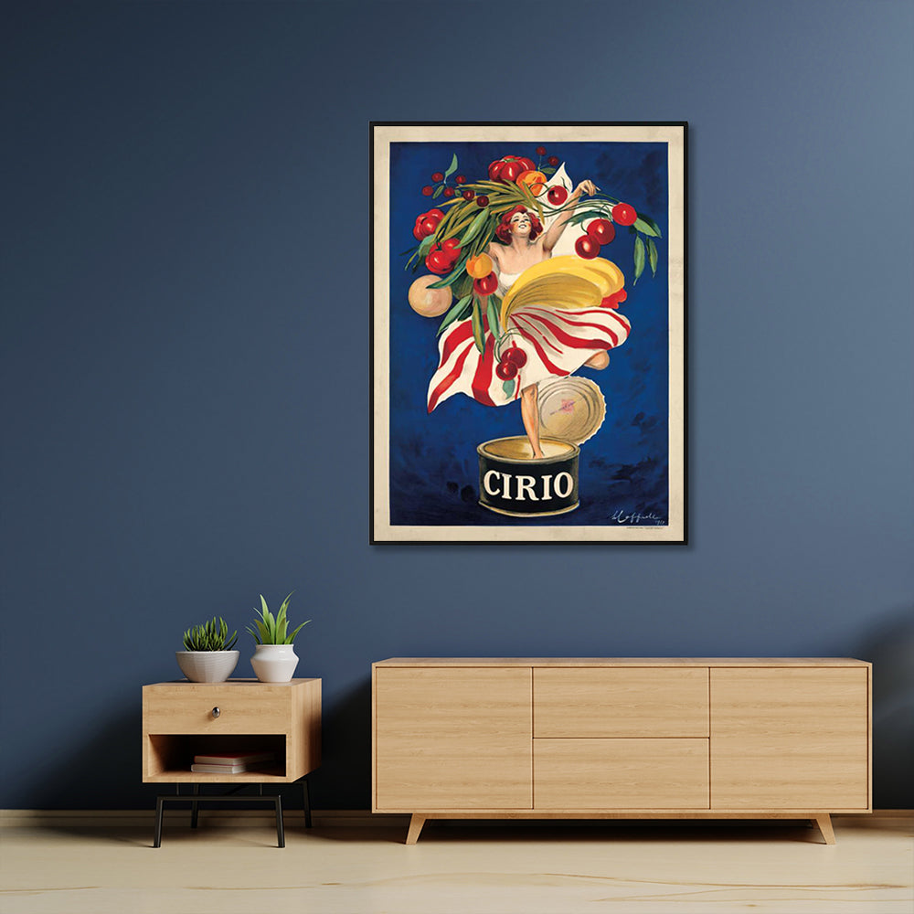 Leonetto Cappiello's Cirio Canvas Art - 40cm x 60cm with Black Floating Frame