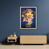 Leonetto Cappiello's Cirio Canvas Art - 40cm x 60cm with Black Floating Frame - Side View