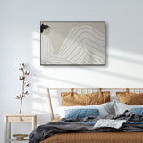 Wall Art 80cmx120cm Abstract Lady Black Frame Canvas - Side View
