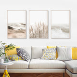 Coastal Serenity: 80cmx120cm Framed Beach Canvas Art Set - Front View