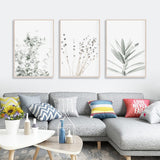 Wall Art 60cmx90cm Lavender Eucalyptus 3 Sets Wood Frame Canvas - Front View