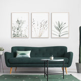 Wall Art 60cmx90cm Lavender Eucalyptus 3 Sets Wood Frame Canvas - Side View