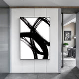 Wall Art 70cmx100cm Minimalist Black Artwork Black Frame Canvas