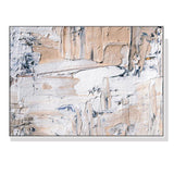 Wall Art 60cmx90cm Modern Abstract Oil Painting Style White Frame Canvas