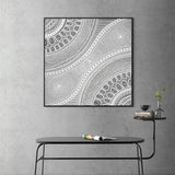 Wall Art 80cmx80cm Nayiri Bami Black Frame Canvas - Front View