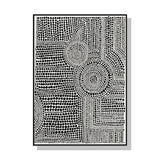 Abstract Dot Cluster Canvas Art in Black Frame - 40cm x 60cm